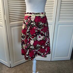 Lily A-line floral print skirt